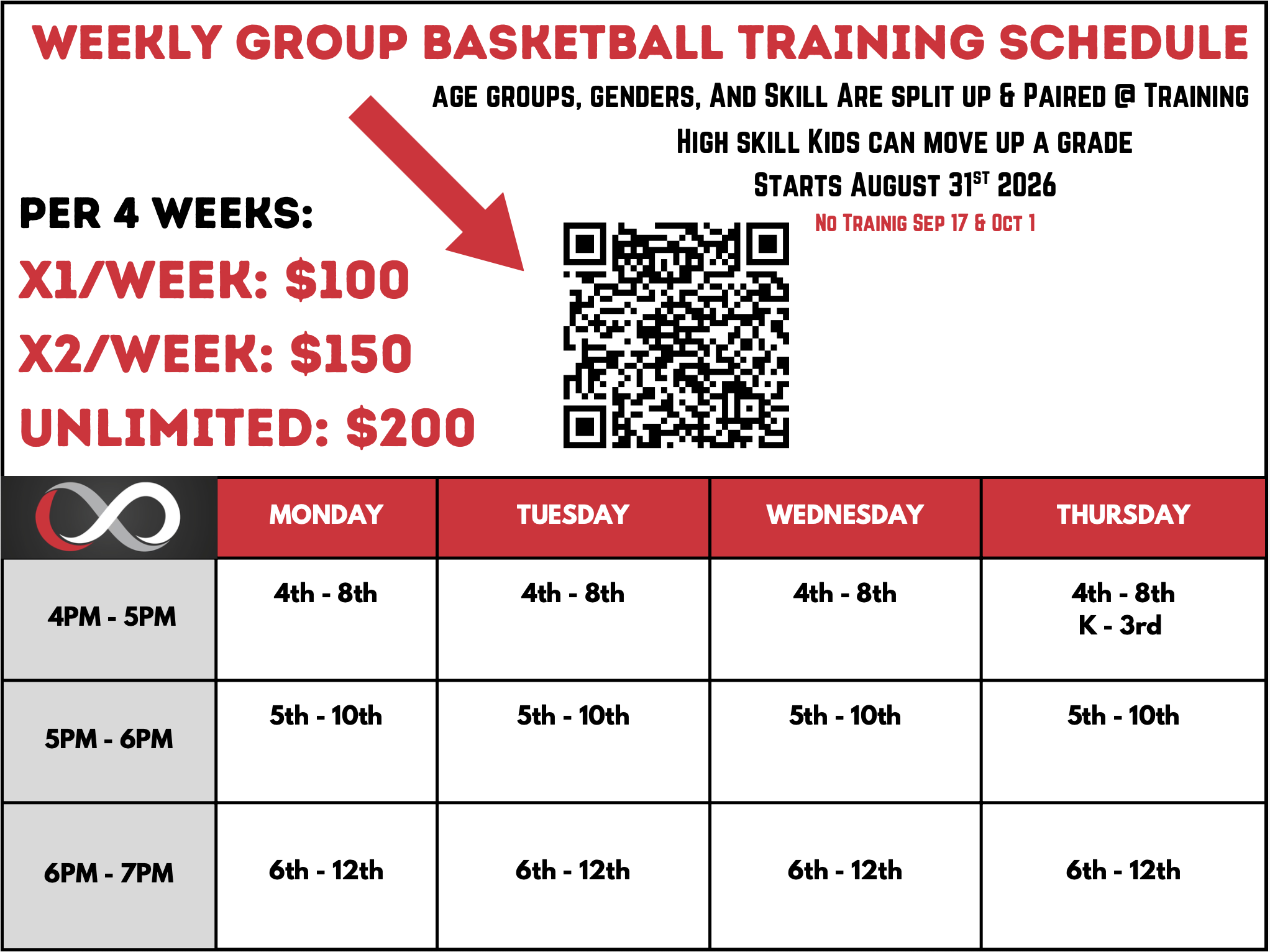 Fall Weekly Group Training